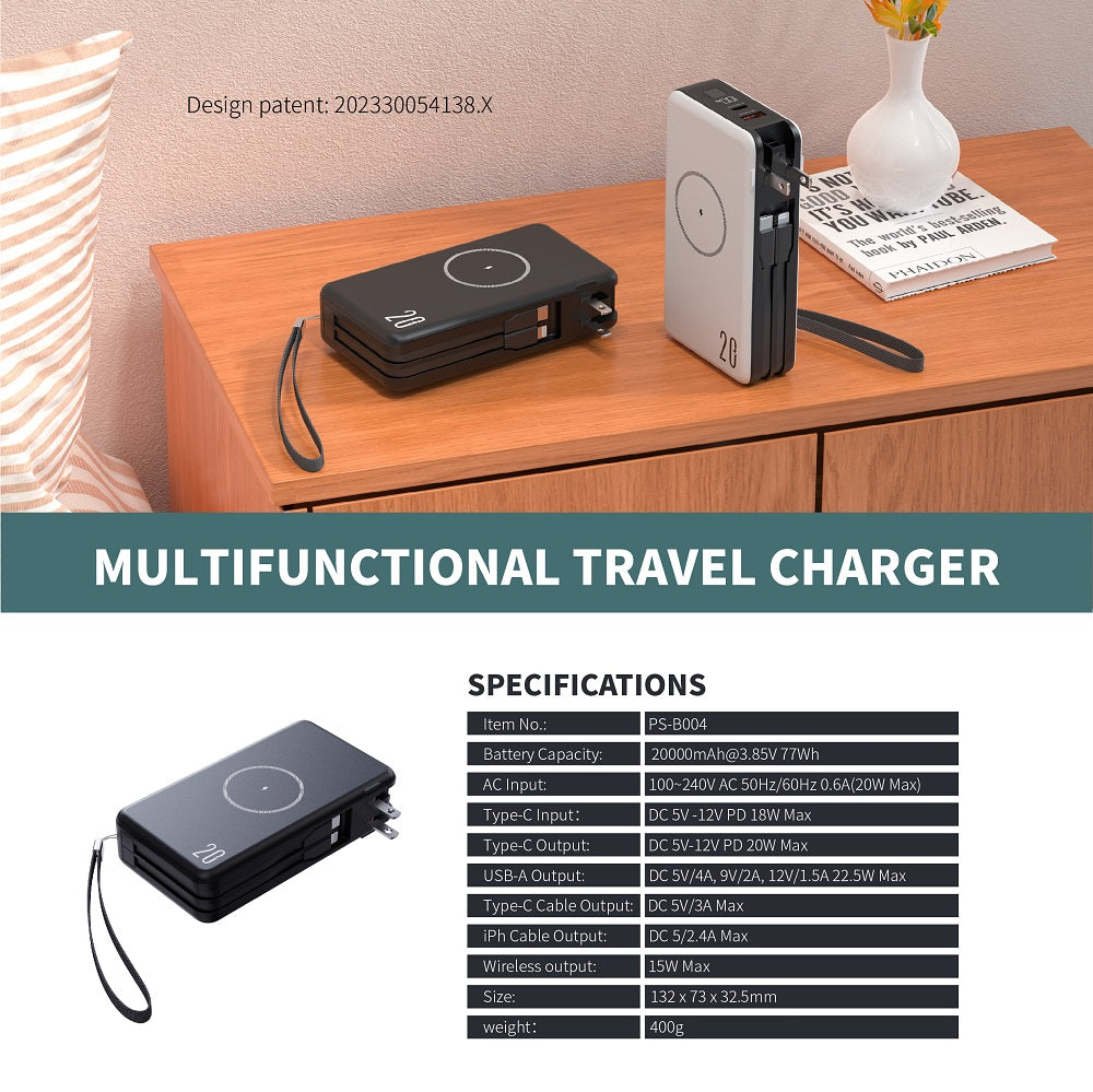 Super Power Wireless Charger 20000mAh Fast Charging External Battery Charger Power Banks