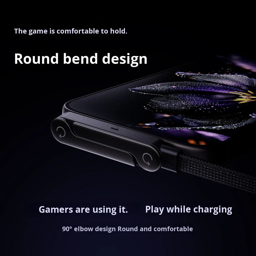 High-Power 240W Charging Cable with Gaming Holder Attachment