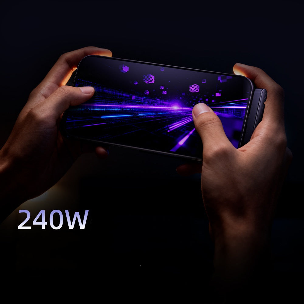 High-Power 240W Charging Cable with Gaming Holder Attachment