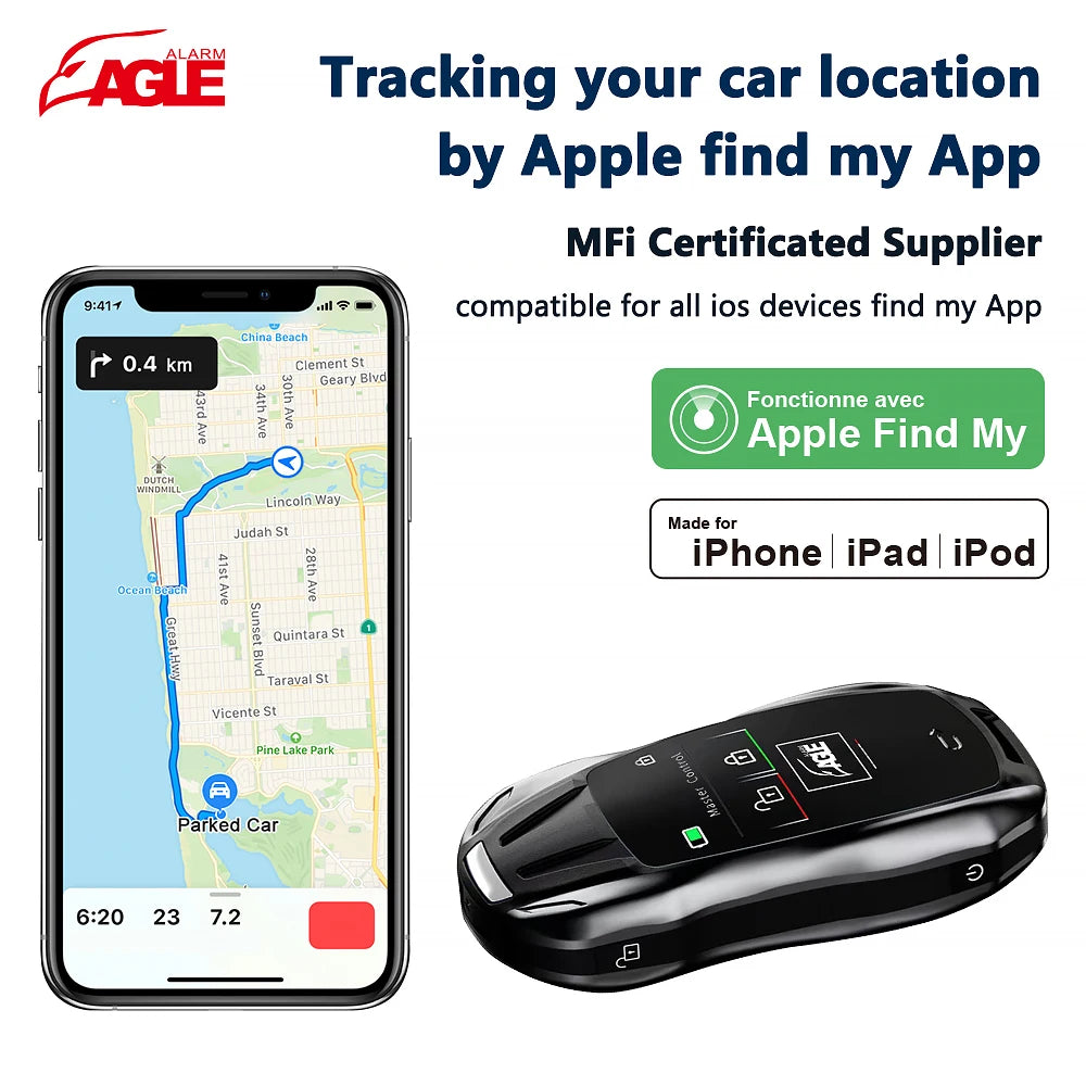 Auto Keyless Entry System Electronic Remote Control Touch Display  Lcd Smart Key For Car