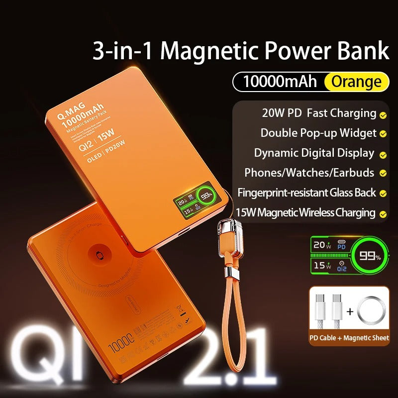 Qi2 Magnetic Wireless Power Bank