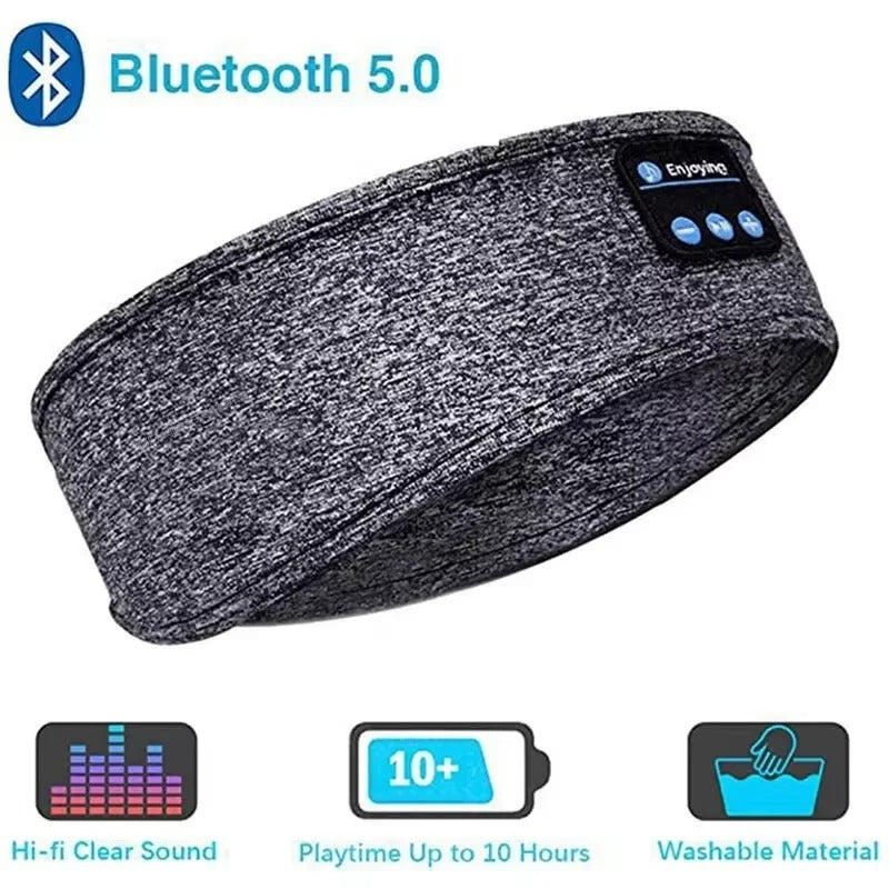 HOMEFISH BT Wireless Sleep Headband Earphones | Sports & Sleeping Bluetooth Music Eye Mask Headset | Elastic Comfortable Sleep Headphones