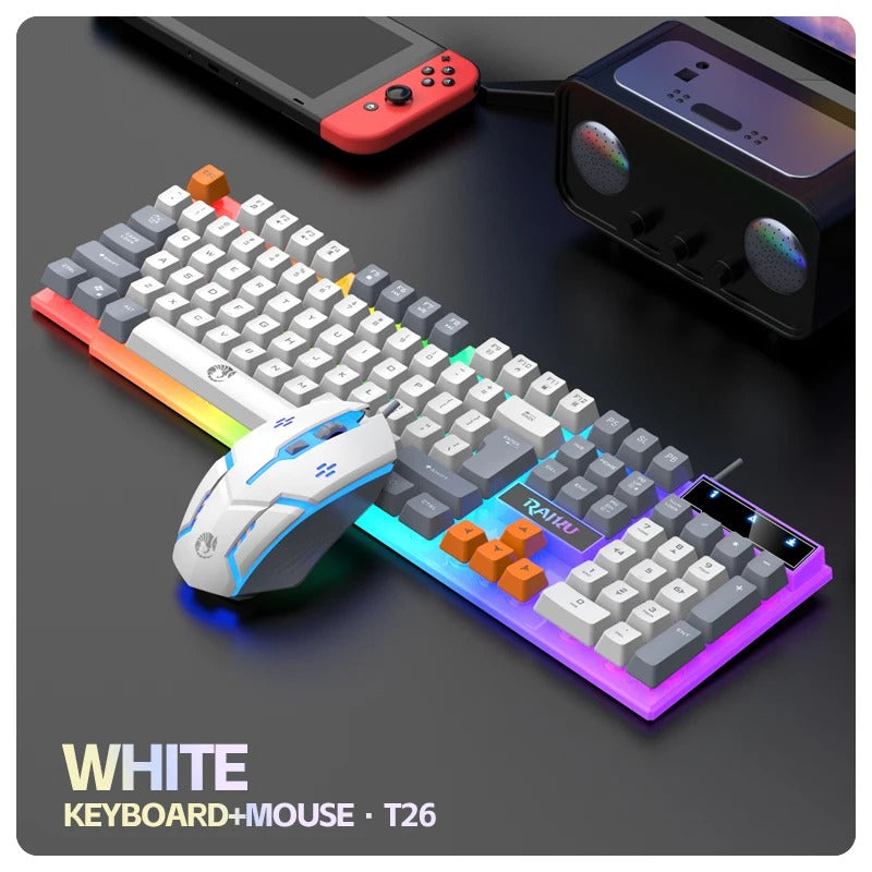 RAIKU T26 RGB Gaming Keyboard & Mouse Set