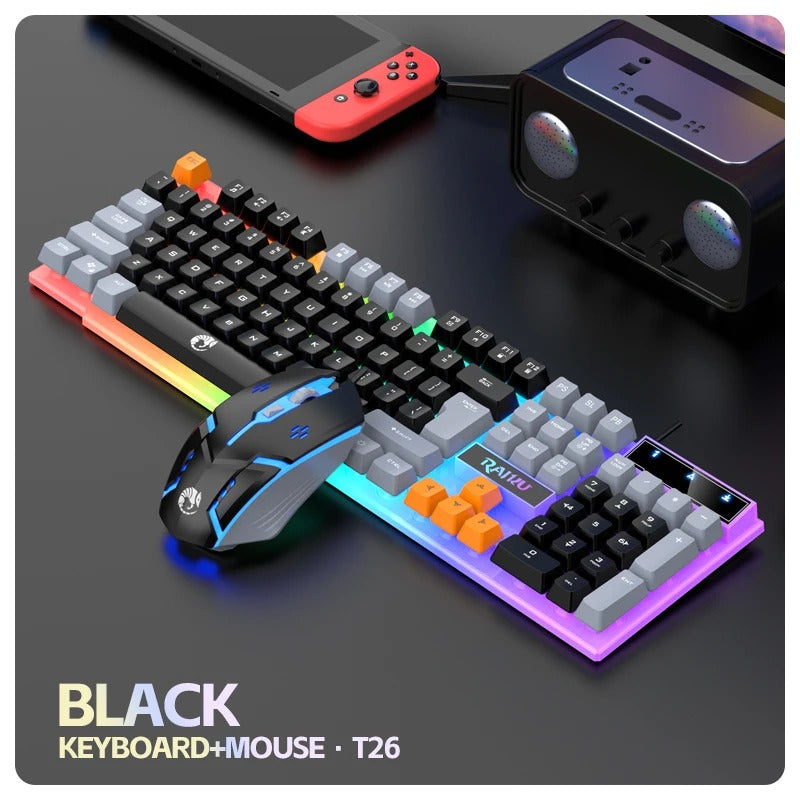 RAIKU T26 RGB Gaming Keyboard & Mouse Set