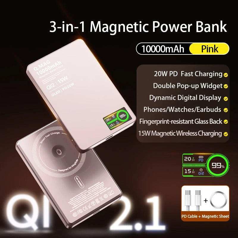 Qi2 Magnetic Wireless Power Bank