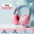 RGB Glow Cat Ear Wireless Earbuds Bluetooth 5.3 | Gaming Sports Headphones with LED Lights, Mic & MP3 Player