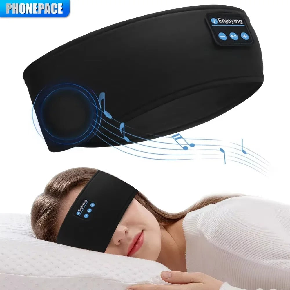 HOMEFISH BT Wireless Sleep Headband Earphones | Sports & Sleeping Bluetooth Music Eye Mask Headset | Elastic Comfortable Sleep Headphones