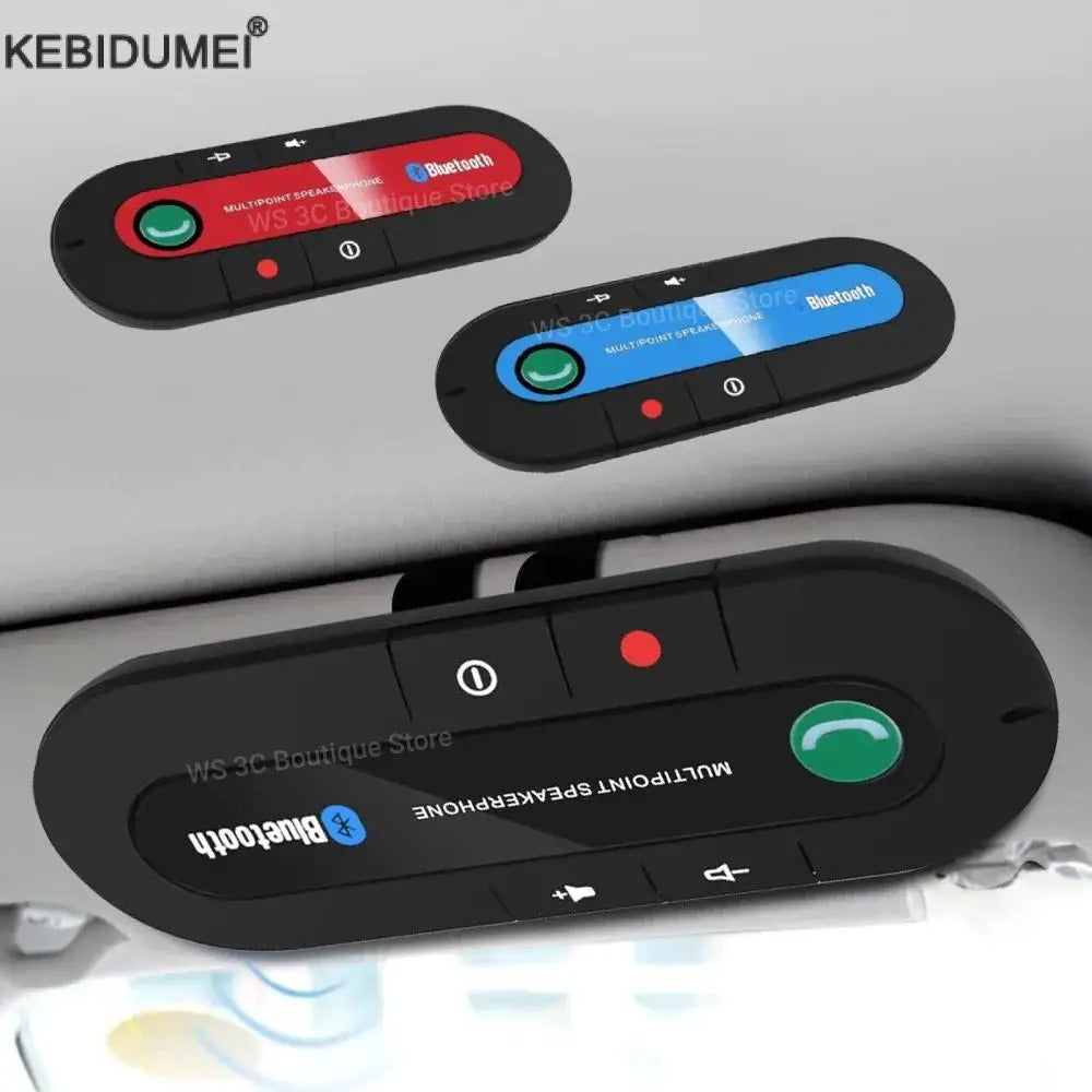 Bluetooth Handsfree Car Speakerphone | Wireless Sun Visor Clip Speaker, MP3 Music Player & Audio Receiver for Safe Driving