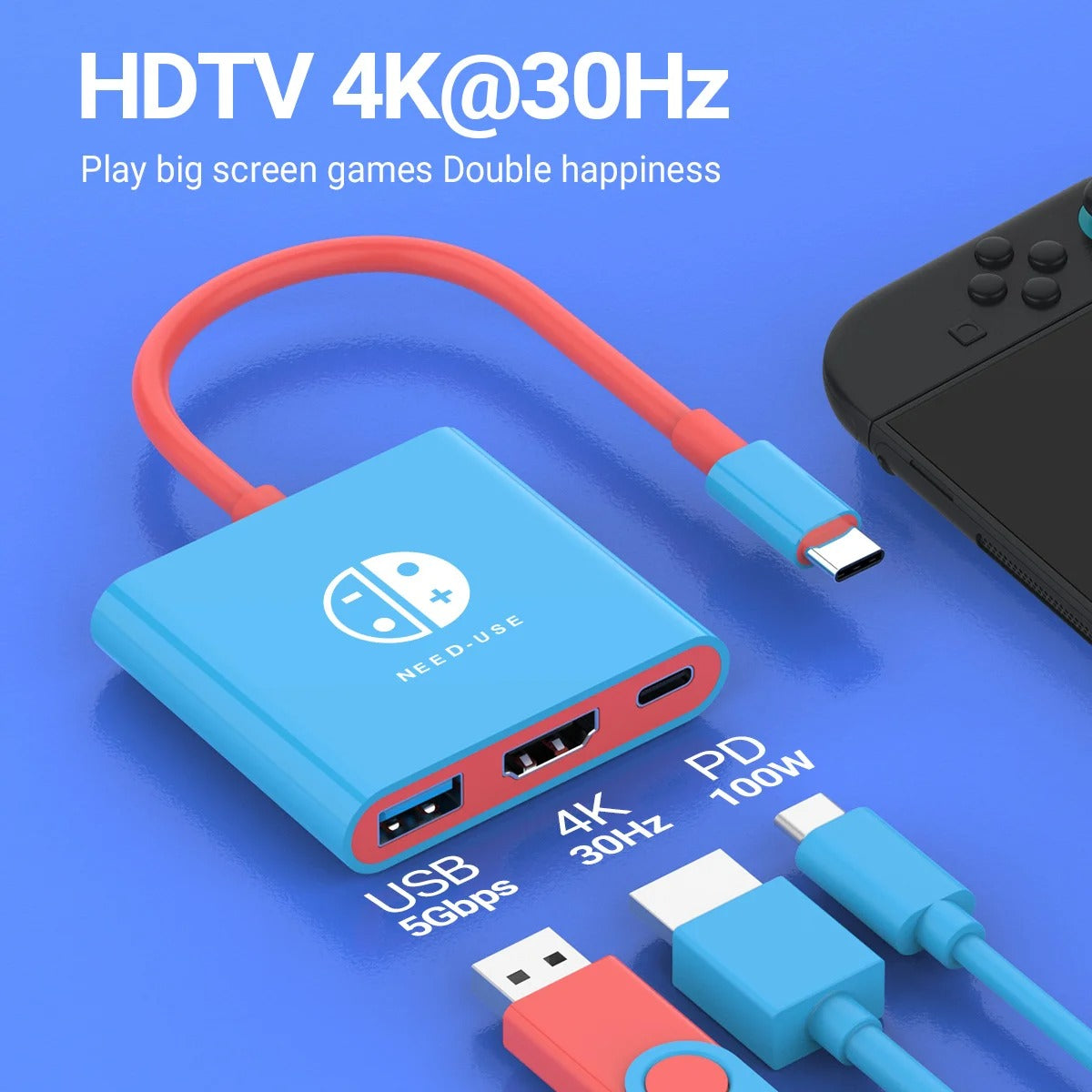 3-in-1 USB-C HDMI Hub