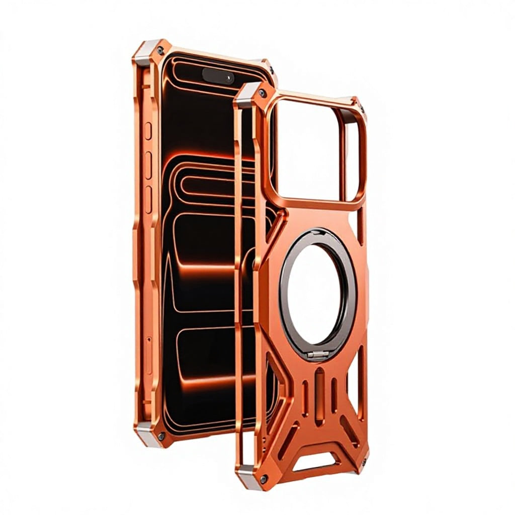 Deviceus AeroTitan MagSafe Case – Aluminum Alloy Magnetic Cooling Case with Invisible Stand for iPhone 17 Pro Max