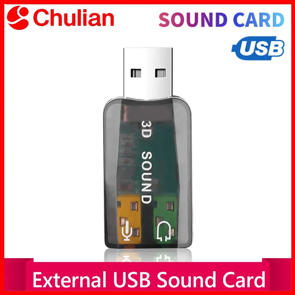 USB 3D Audio Sound Card
