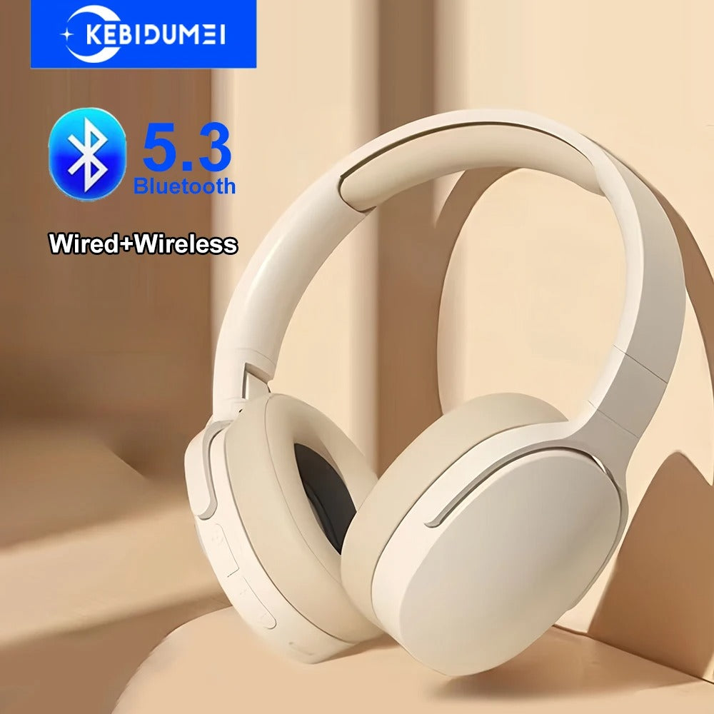 Bluetooth 5.3 Gaming Headset Dual Mode Wireless Earphones | Foldable Noise Reduction Headphones for iPhone, Xiaomi & Android