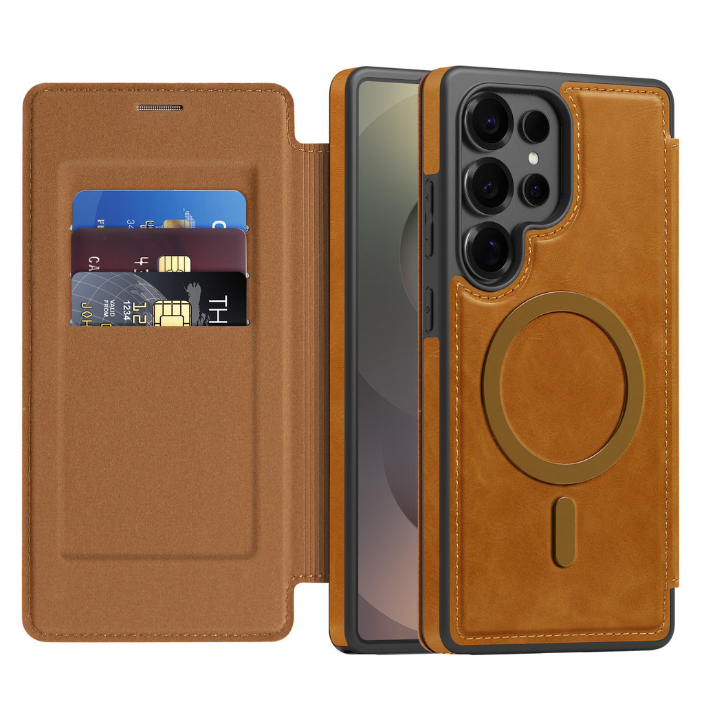 Leather Wallet Case for Samsung