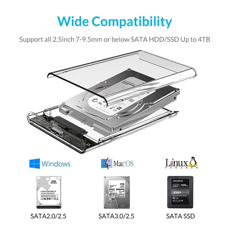 USB-C 2.5” SATA HDD Enclosure