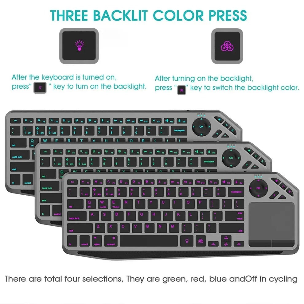 Backlit Bluetooth Keyboard with Touchpad