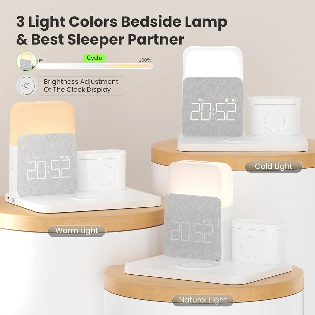7-in-1 MagSafe Wireless Charging Station with Alarm Clock & Night Light