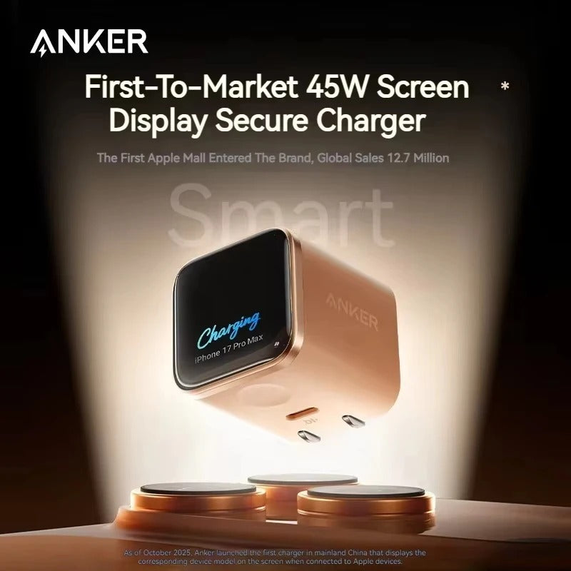 45W Fast Charging Adapter with LED Display