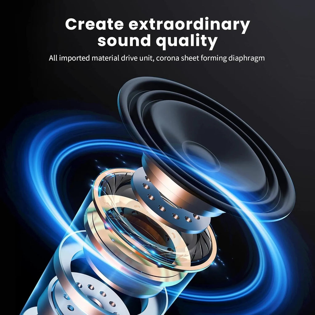 Wireless Bluetooth 5.3 Over-Ear Headphones | HiFi Stereo Gaming & Sports Headset with HD Mic, TF Card & AUX Support