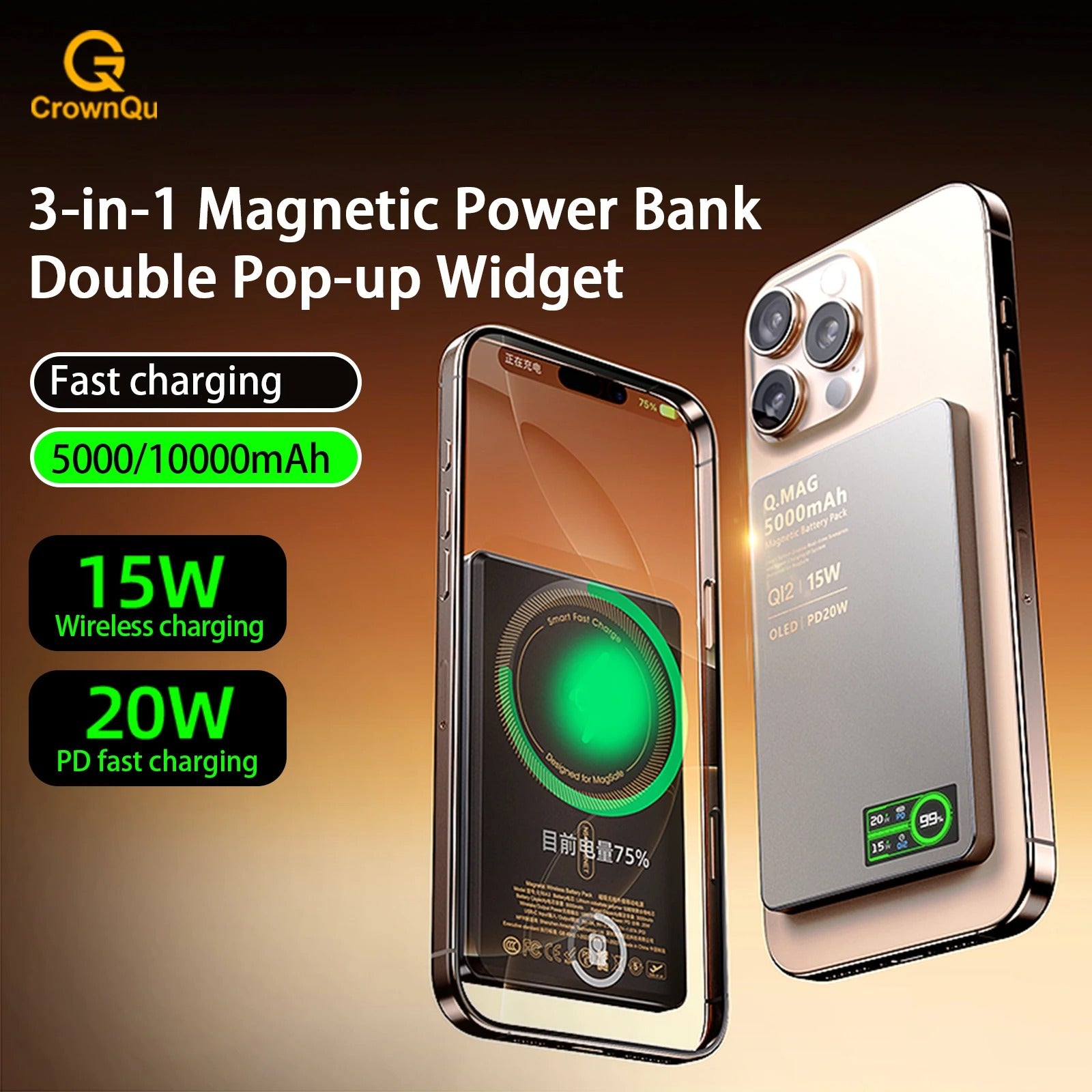 Qi2 Magnetic Wireless Power Bank