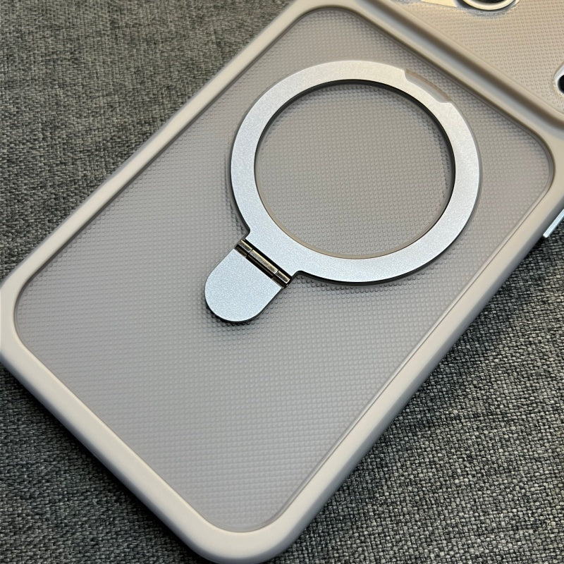 Deviceus TitanRing MagSafe Stand Case – Matte Magnetic Shockproof Case for iPhone