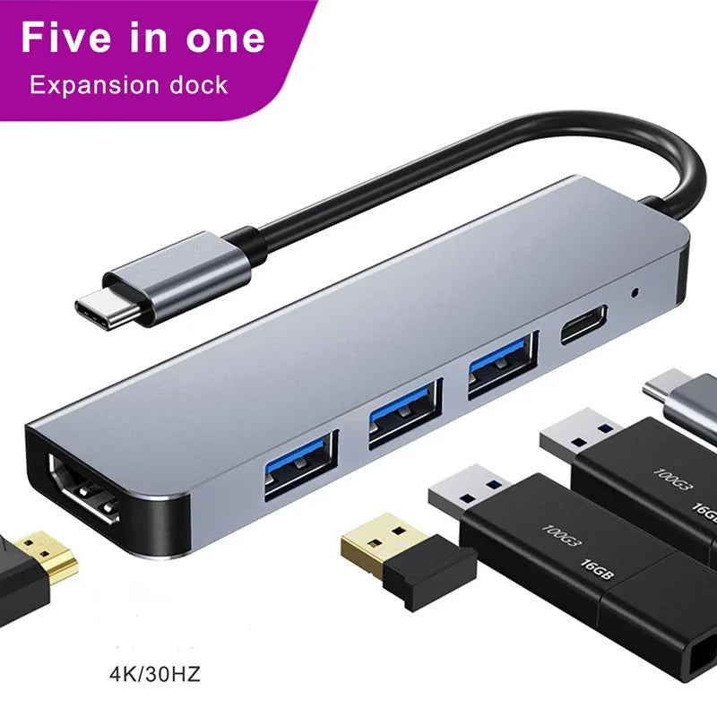 5-Port USB-C Hub 4K HDMI