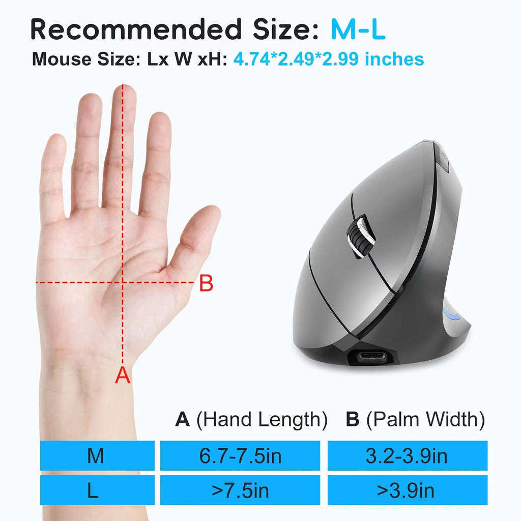 Ergonomic Wireless Gaming Mouse