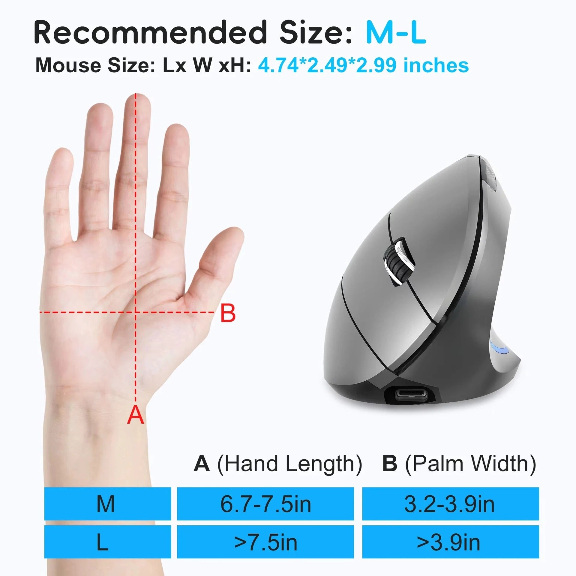 Ergonomic Wireless Gaming Mouse