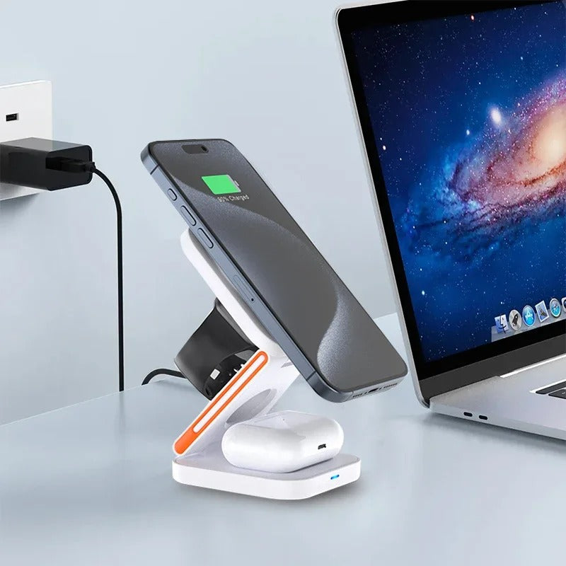 3-in-1 Foldable Magnetic Wireless Charging Station
