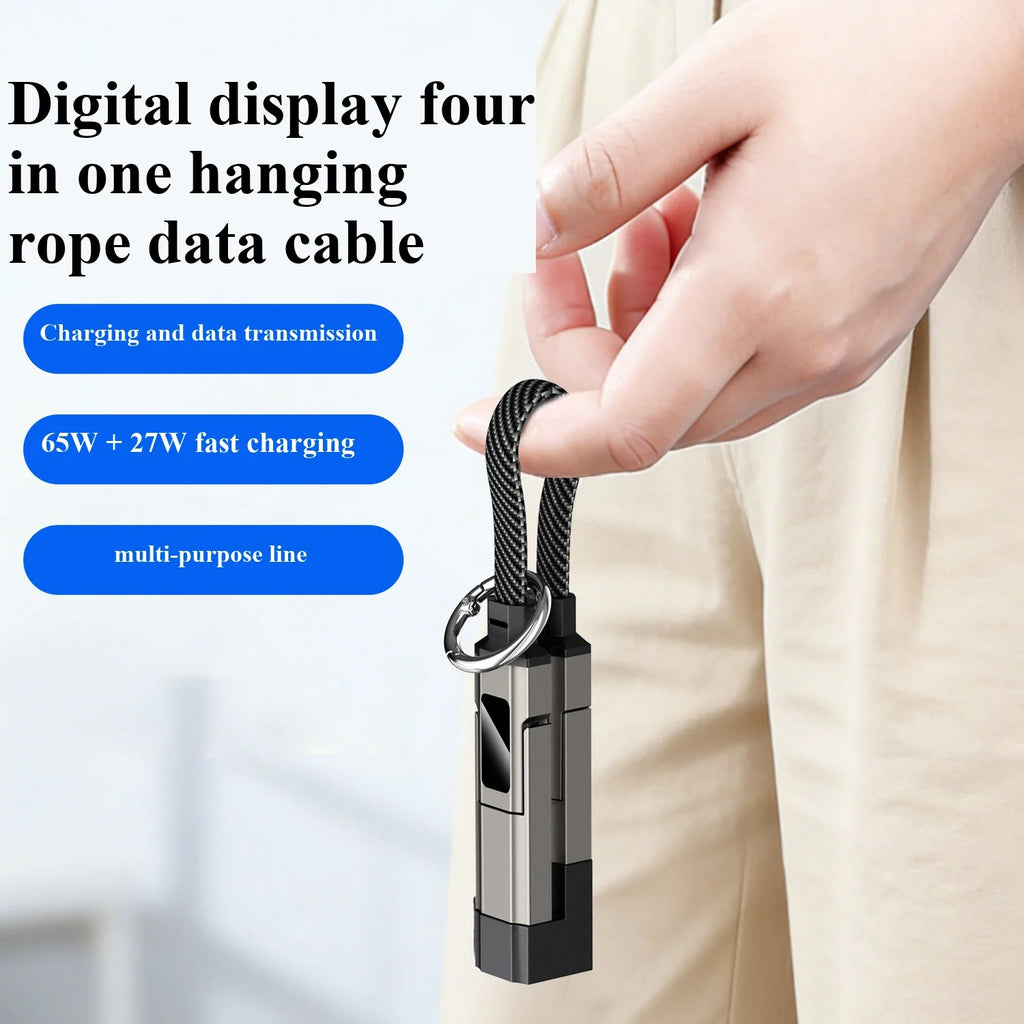65W 4-in-1 Keychain Charging Cable