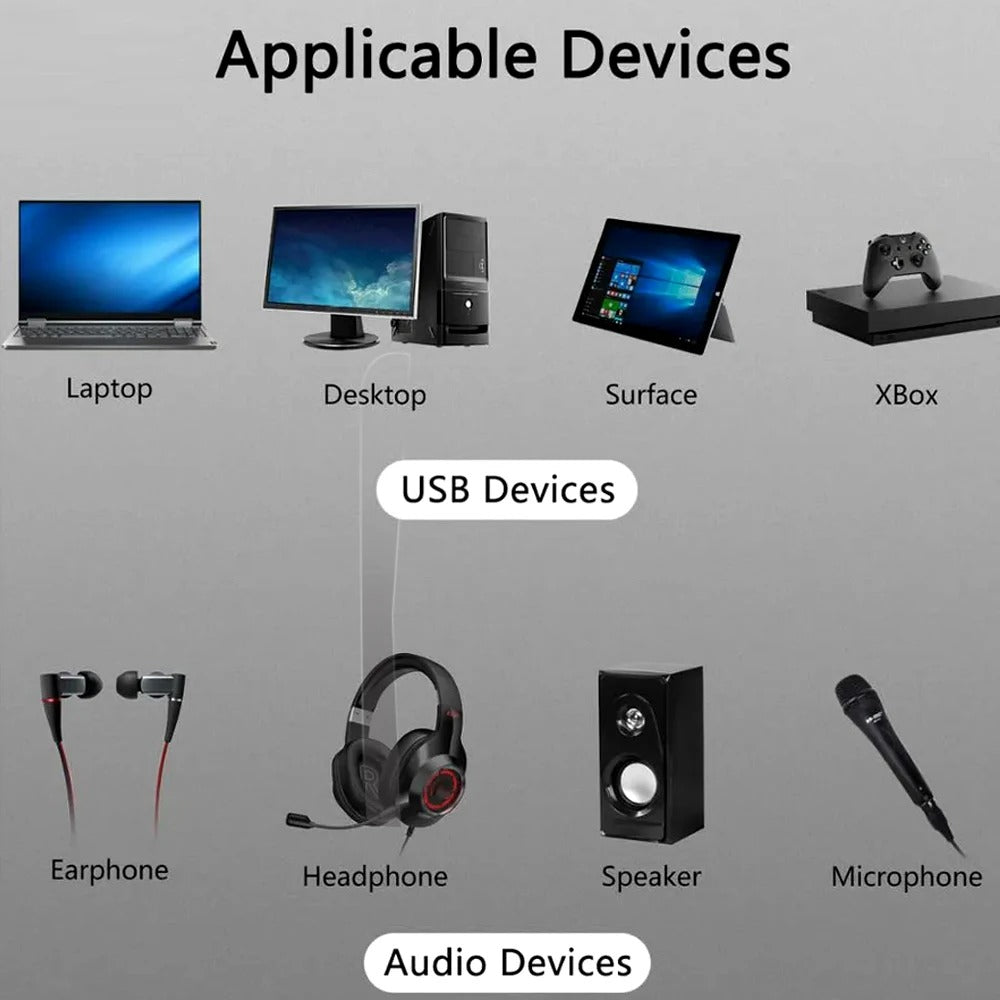 USB 3D Audio Sound Card
