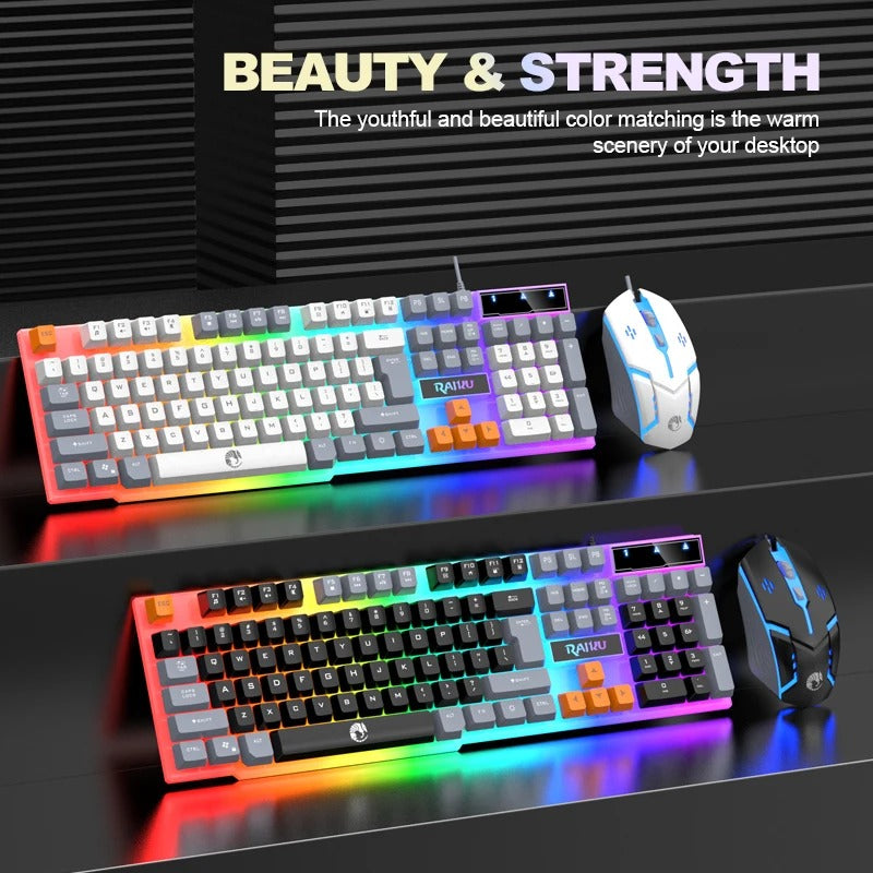 RAIKU T26 RGB Gaming Keyboard & Mouse Set