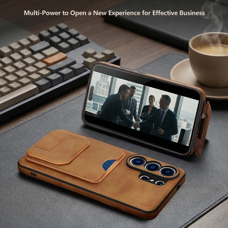 Leather Wallet Case for Samsung