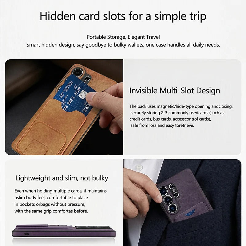 Leather Wallet Case for Samsung