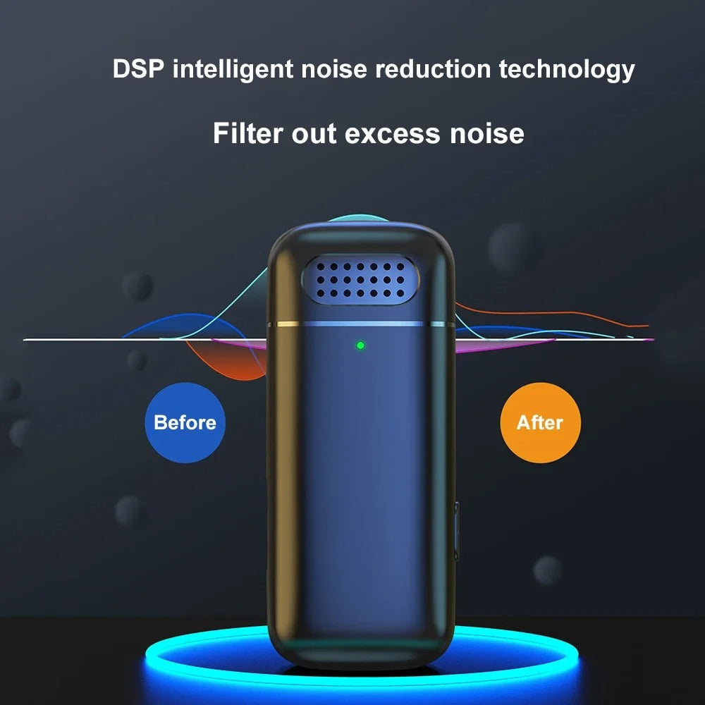 Lavalier 2.4G Wireless Microphone | Mini Portable Noise Reduction Clip-On Mic for Vlog, Live Streaming & Video Recording