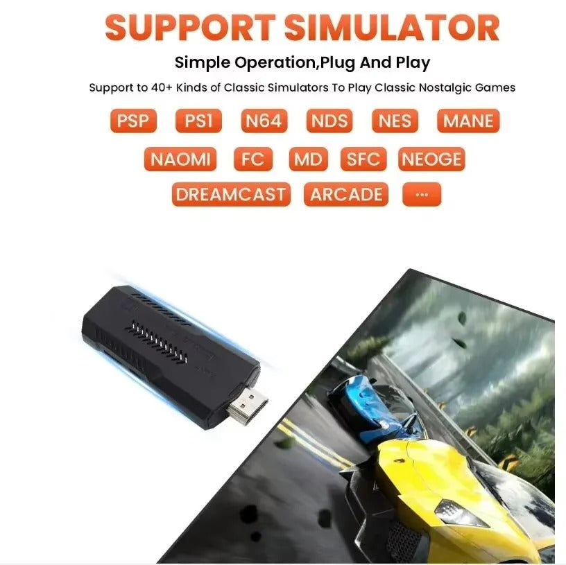 X2 Plus 64GB Retro Handheld Game Console – 10,000+ Classic Games, 4K HDMI TV Output & Wireless Gamepads