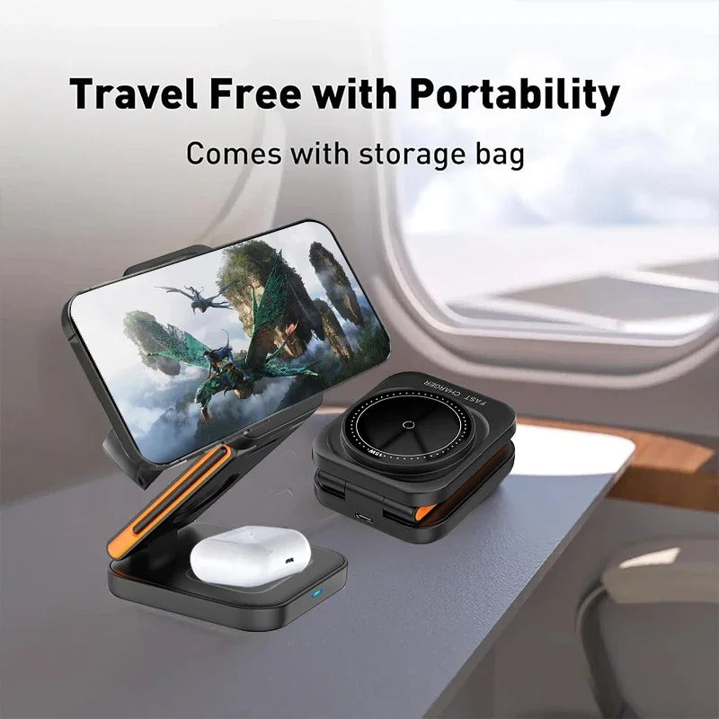 3-in-1 Foldable Magnetic Wireless Charging Station