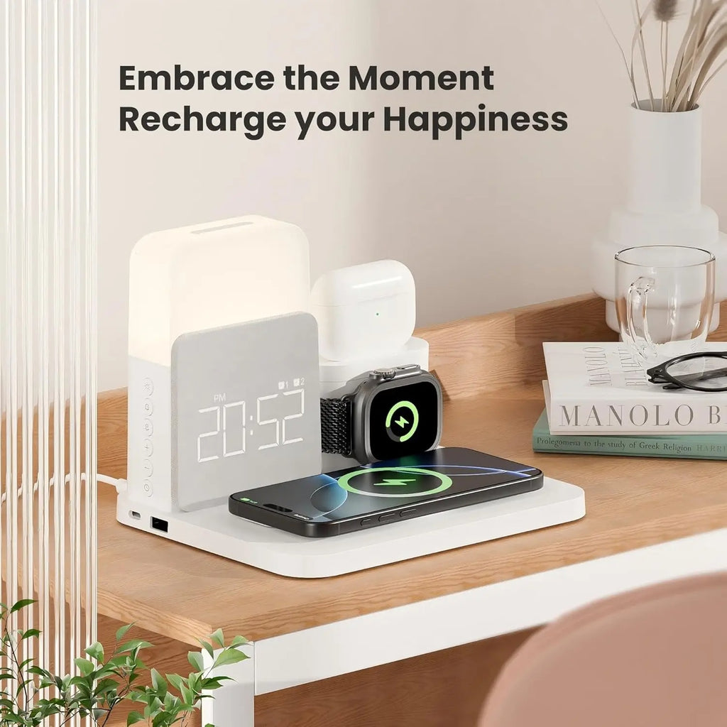 7-in-1 MagSafe Wireless Charging Station with Alarm Clock & Night Light