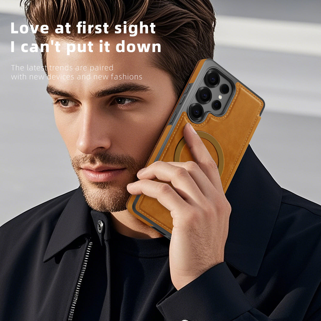 Leather Wallet Case for Samsung