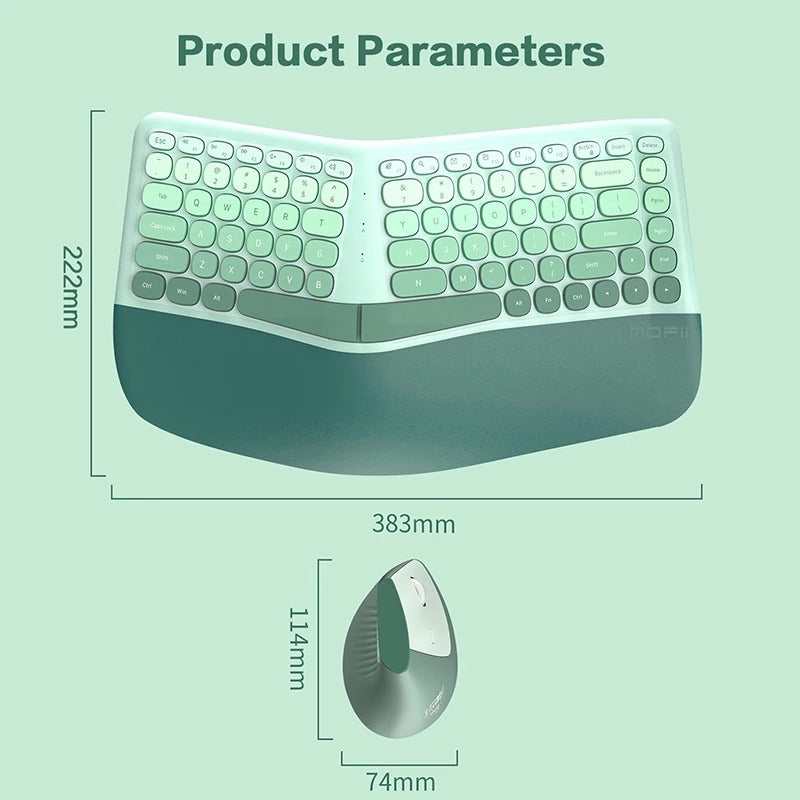 MOFII Ergonomic Wireless Keyboard & Mouse Combo