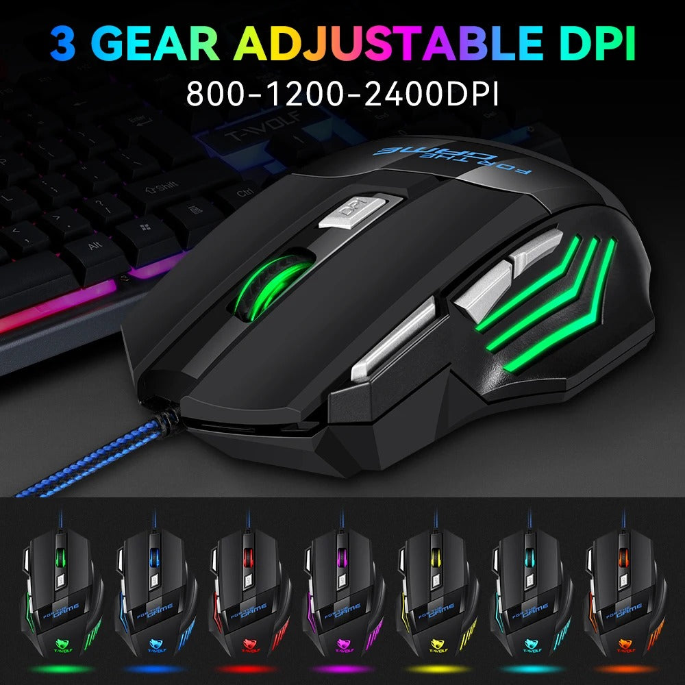 T-WOLF RGB Gaming Mouse