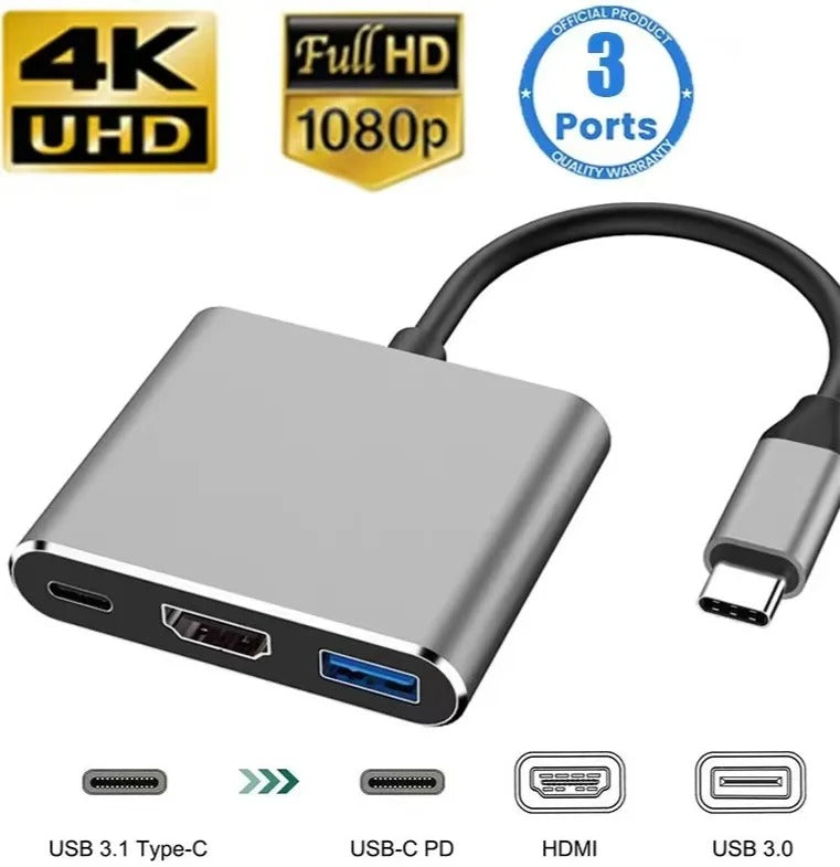 3-in-1 USB-C Hub 100W