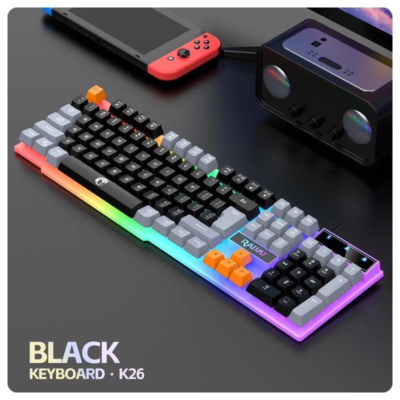 RAIKU T26 RGB Gaming Keyboard & Mouse Set