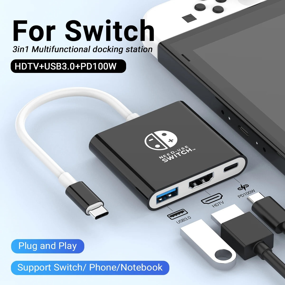 3-in-1 USB-C HDMI Hub