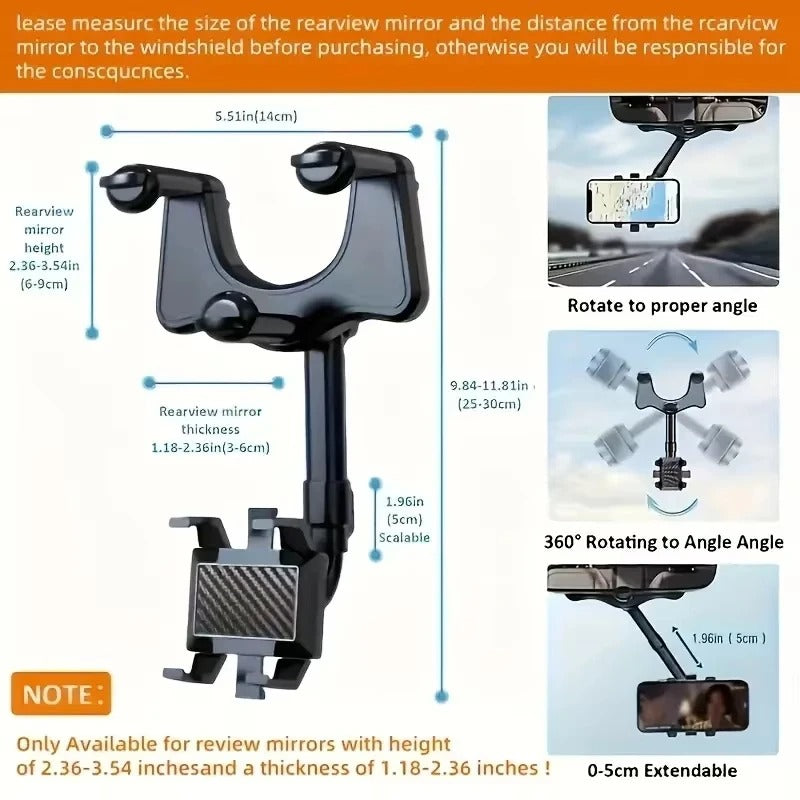 360° Rearview Phone Mount