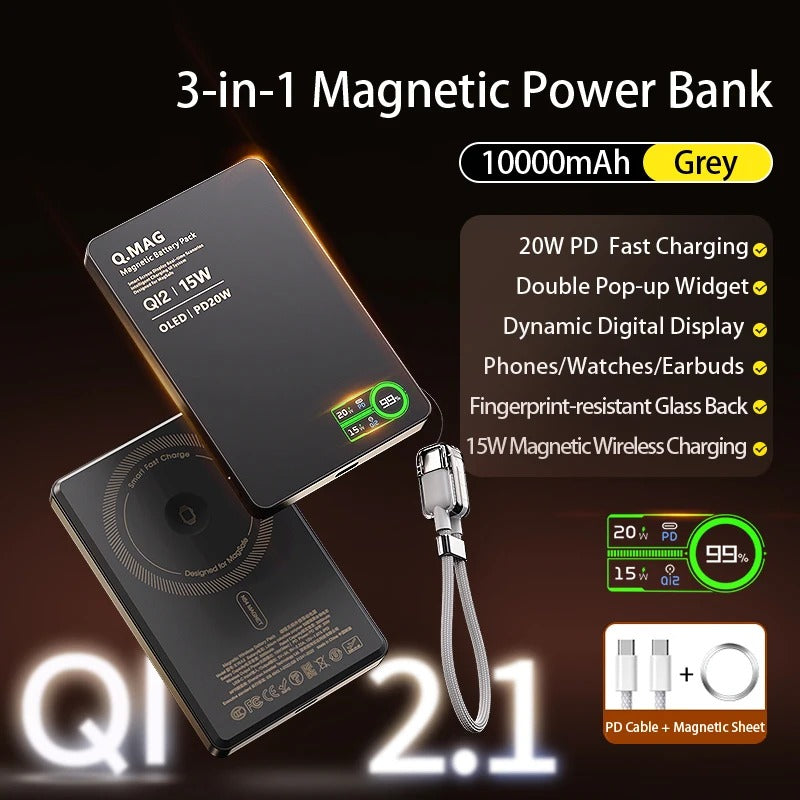 Qi2 Magnetic Wireless Power Bank