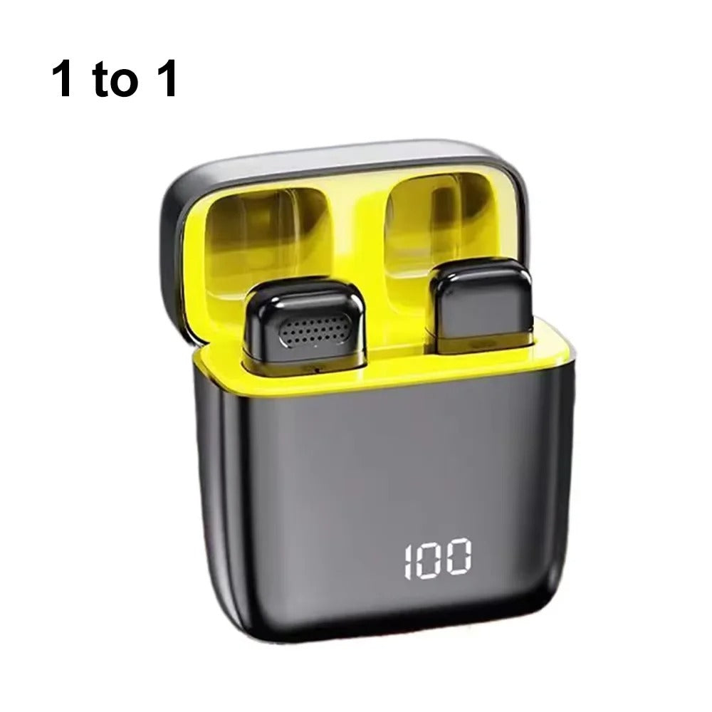 Lavalier 2.4G Wireless Microphone | Mini Portable Noise Reduction Clip-On Mic for Vlog, Live Streaming & Video Recording