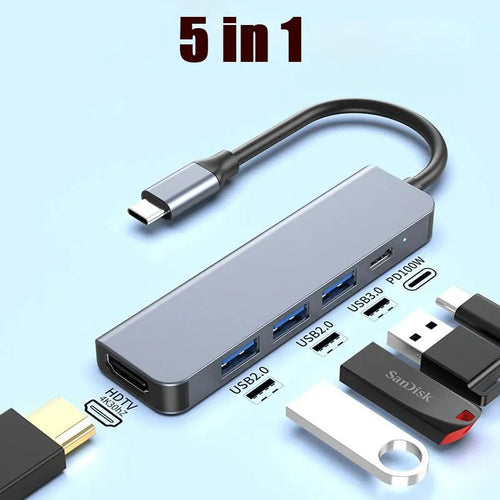 5-Port USB-C Hub 4K HDMI