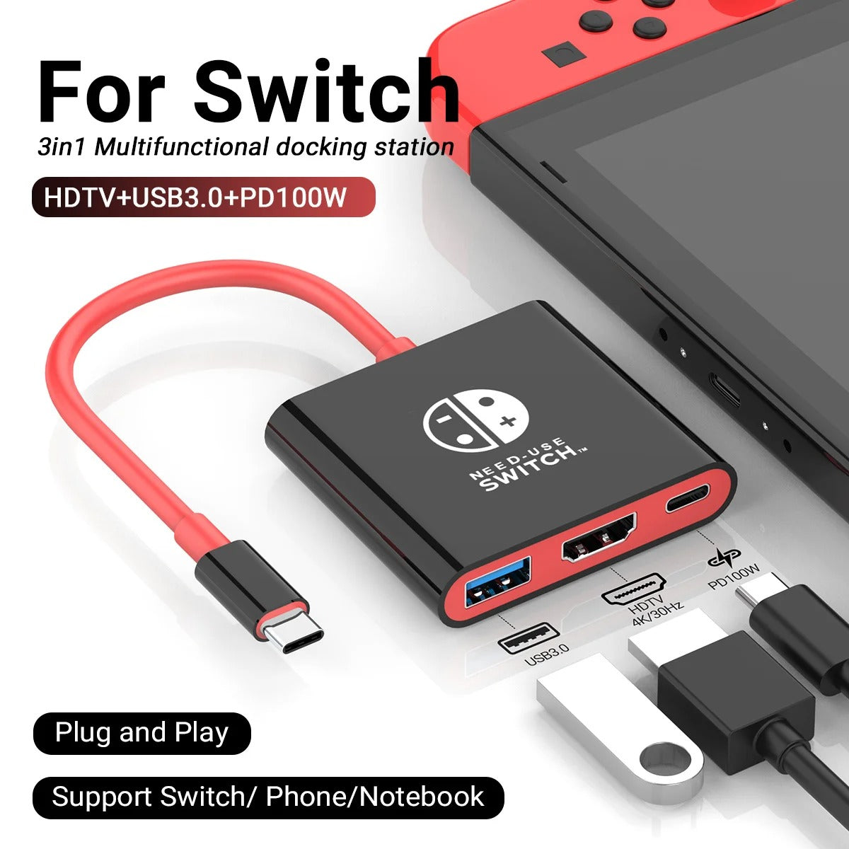 3-in-1 USB-C HDMI Hub