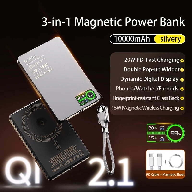 Qi2 Magnetic Wireless Power Bank