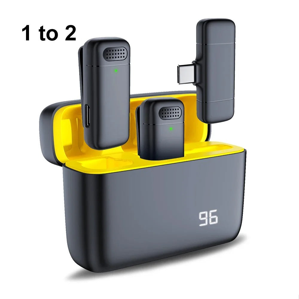 Lavalier 2.4G Wireless Microphone | Mini Portable Noise Reduction Clip-On Mic for Vlog, Live Streaming & Video Recording